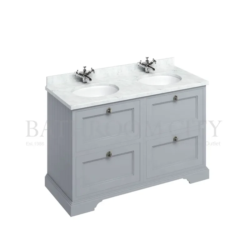 Extra Product Image For Burlington Freestanding 130 Vanity Unit With Drawers 2