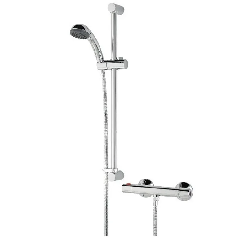 Chrome Thermostatic Shower Valve with Handheld Shower and Hose  