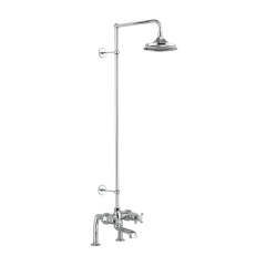 Tay Thermostatic Bath Shower Mixer Deck Mounted with Swivel Shower Arm (6 inch shower head)