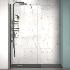 radiant black 1700 walkin recess shower enclosure black tray