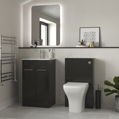 Lifestyle Product Image for Vera 510mm Bathroom Furniture Pack with Grey Floorstanding Vanity and WC Unit