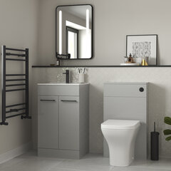 Lifestyle Product Image for Vera 510mm Grey Furniture Suite with Vanity Unit and BTW Toilet Unit