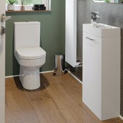 Lifestyle Product Image for Vera 410mm Small Bathroom Suite with White Vanity Unit and Close Coupled Toilet