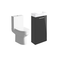 Lifestyle Product Image for Vera 410mm Anthracite Grey Floorstanding Basin Unit & Close-coupled Toilet Pack