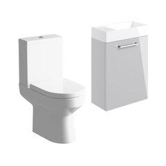 Lifestyle Product Image for Vera 410mm Grey Wall Hung Basin Unit & Close-coupled Toilet Pack