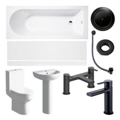 Lifestyle Product Image for Aureus Bathroom Suite with Vanity, Bath and WC Toilet Unit
