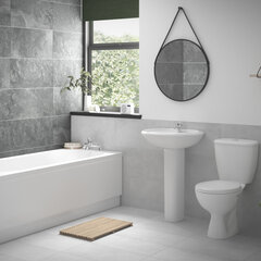 Lifestyle Product Image for Luma Complete Bathroom Suite with Basin, Bath and Close-coupled Toilet