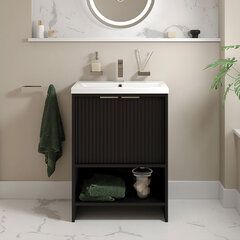 jasmine 600 black freestanding vanity unit