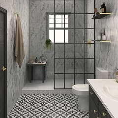 perform panel shower wall: stratus marble (various sizes, square edge or nu-lock)