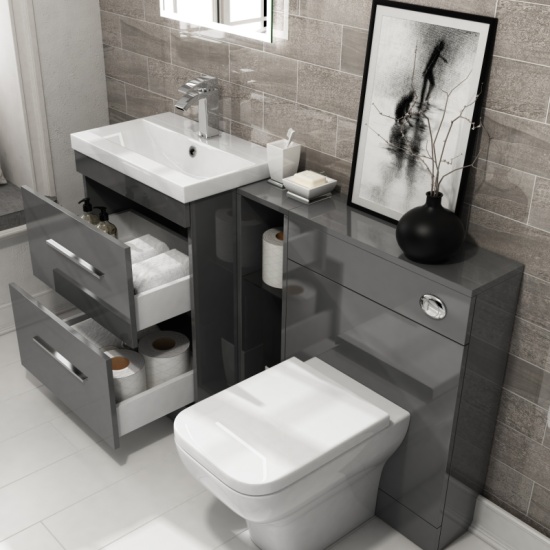 Patello 1400 Vanity Furniture Set Grey