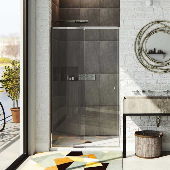 Matki One Slider Recess Door Contemporary Bathroom