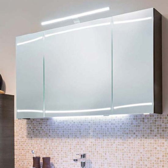 Cassca Mirror Cabinet LED 3 Door Lighting with Shaver Socket