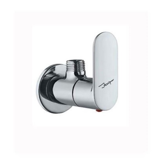 Lyric Angle Chrome Finish Bathroom Valve with Wall Flange