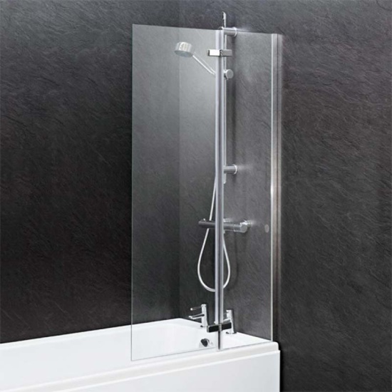 modern Extended Square screen Ella Straight Bath Screen