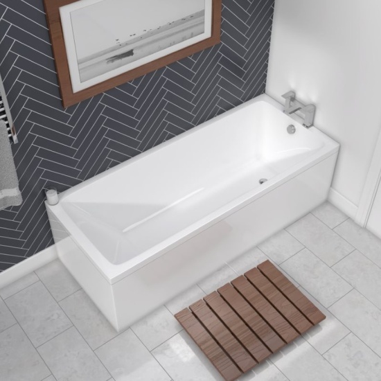 modern rectangle SLIM SINGLE ENDED BATH