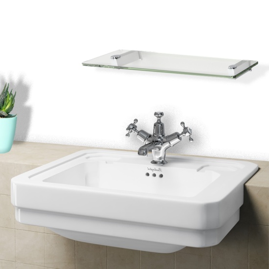 Burlington Semi Recessed Basin 58cm