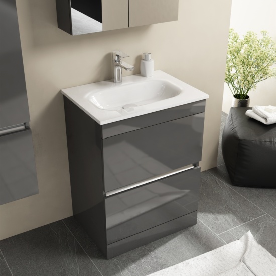 VANITY UNIT WITH STONE BASIN