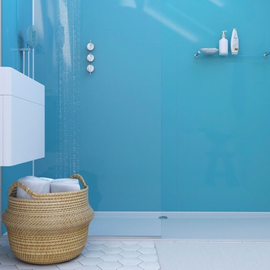 IDS Showerwall Acrylic Azure