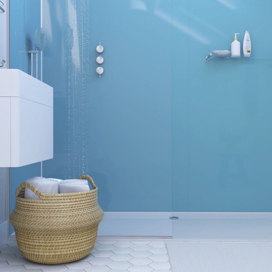 IDS Showerwall Acrylic Azure