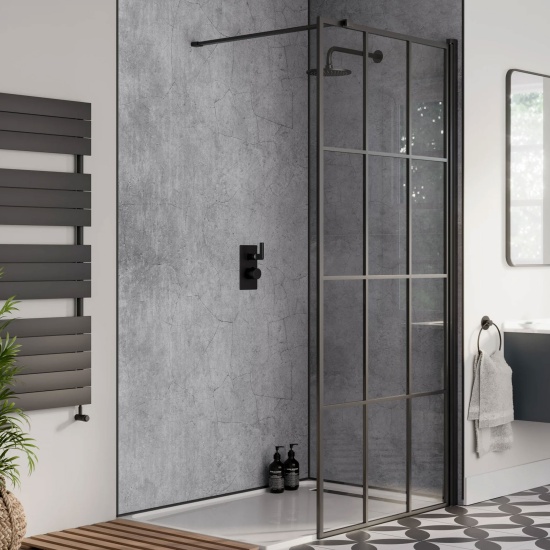 IDS Showerwall Cracked Grey