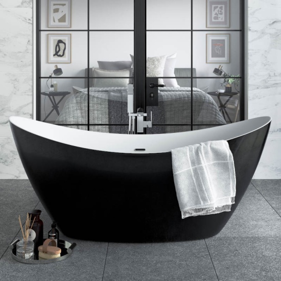 OSTERLEY FREESTANDING BLACK BATH