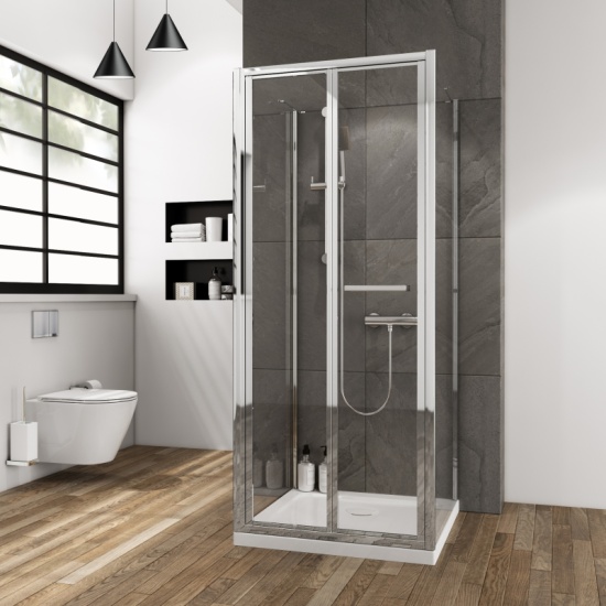 Radiant Deluxe 3 Sided Shower Enclosure Bifold 760