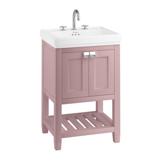 Riviera 600 Pink Vanity Unit with Sink