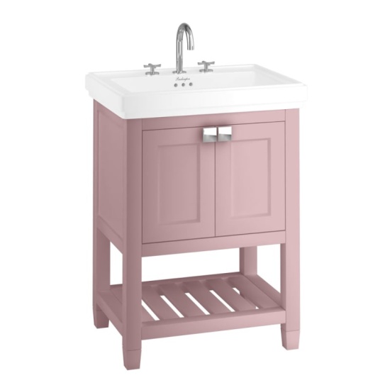 Riviera 650mm Pink Vanity Unit with Basin