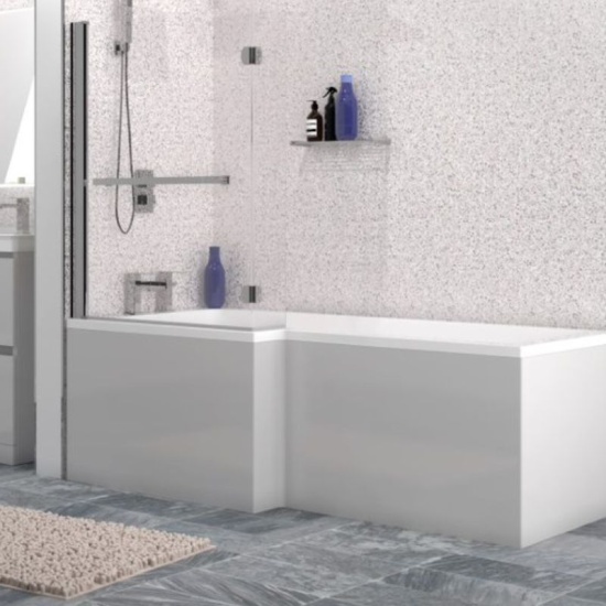 Ashford Bath Panels Pearl Grey 1700 1800 L Shape