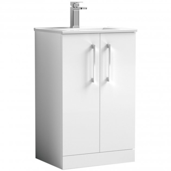 fab 500 white floorstanding vanity unit