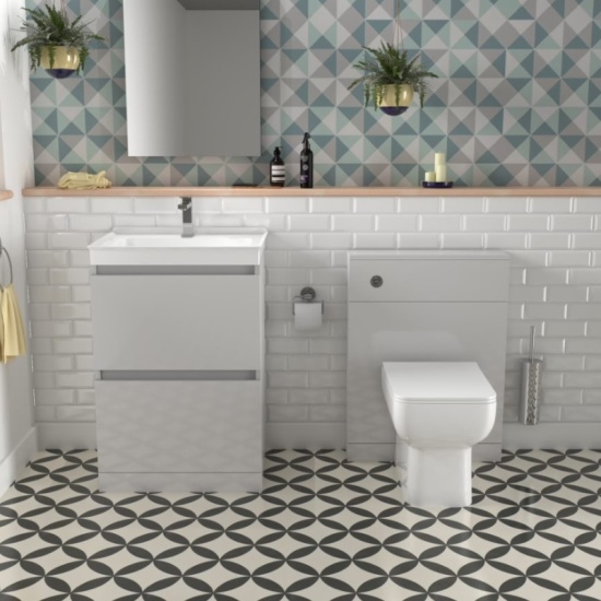 Ashford 600 Grey Basin Unit BTW Toilet