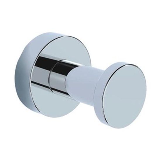 Continental Chrome Single Robe Wall Mounted Double Coat Hook Bathroom Accessory