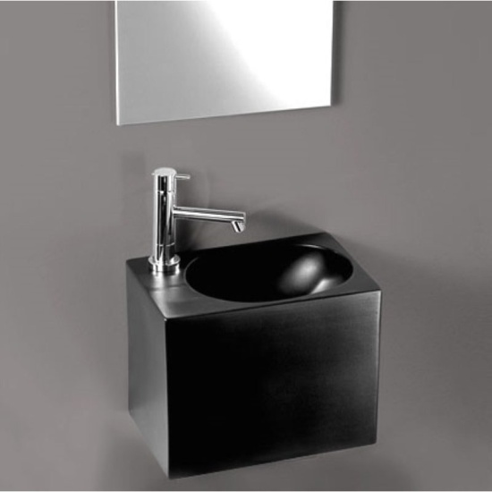 black bathroom sink 