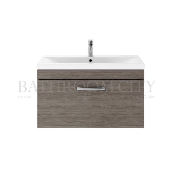 Atheana 800 Wall Hung 1-Draw Bathroom Vanity Unit with Basin (Colour Options)