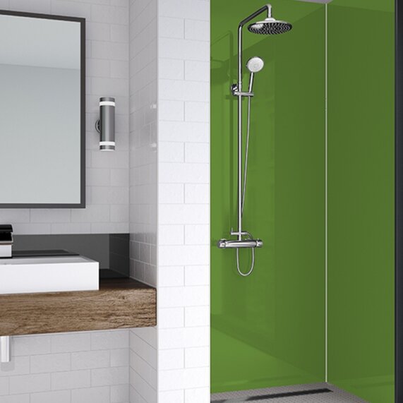 Olive Grove: Acrylic Shower Wall Panels, Matt or Gloss Finish, Various Sizes