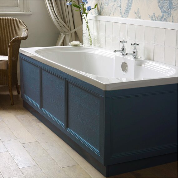 Old England Bath Panels: Traditional, Indigo, Plinth included, 1700mm Front Panel, 700mm End Panel