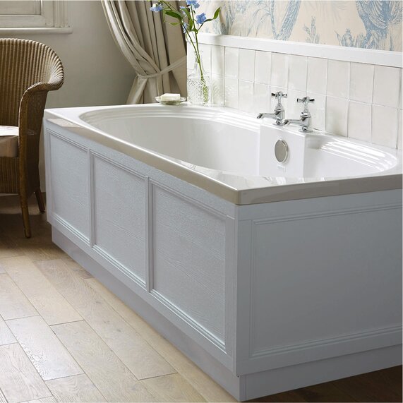 Old England Bath Panels: Traditional, Dove Grey, Plinth included, 1700mm Front Panel