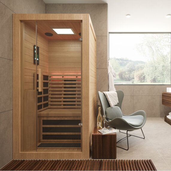 Home Sauna - Jaquar Relaxo - Wood Finish, Infrared Heater