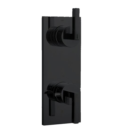 Artize Linea Black Shower Valve: Thermostatic, 2 - 5 Outlet