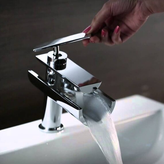 Artize Confluence Designer Basin Tap: Single Lever Mixer, Chrome