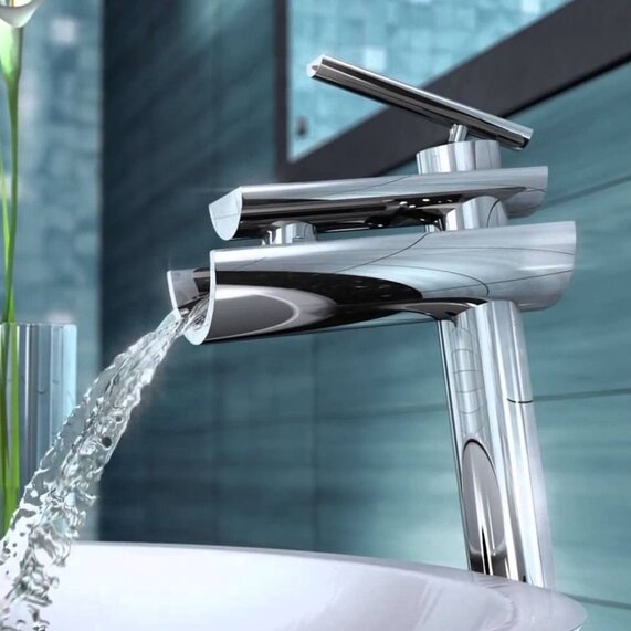 Artize Confluence Designer Tall Basin Tap: Single Lever Mixer, Chrome