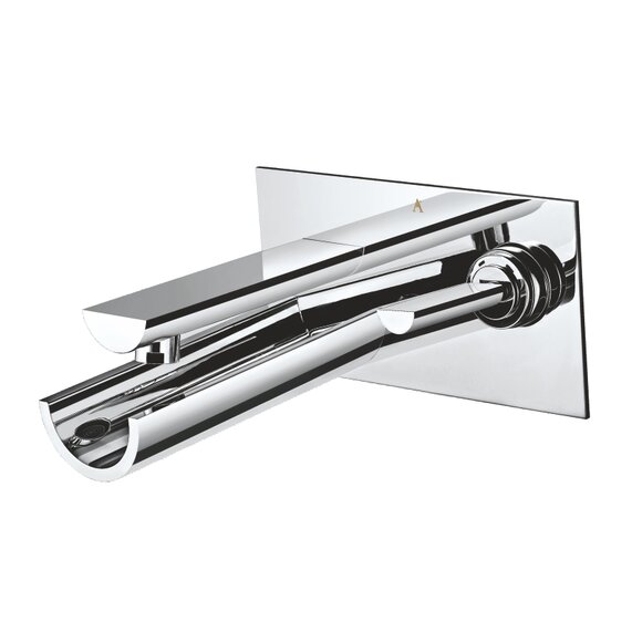 Artize Confluence Designer Basin Tap: Wall Mounted, Joystick, Chrome