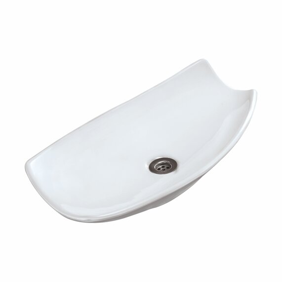 Artize Designer Long Counter Top Basin: White, 720 x 370 x 130