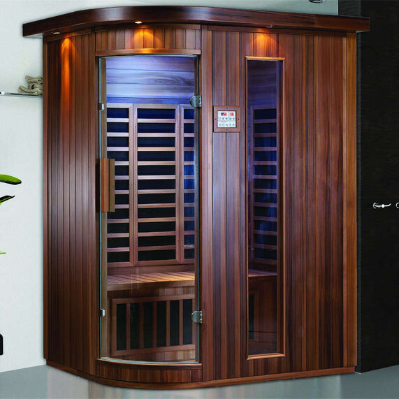 Artize Aura Home Sauna: Infrared Heater, Cedar Wood Finish