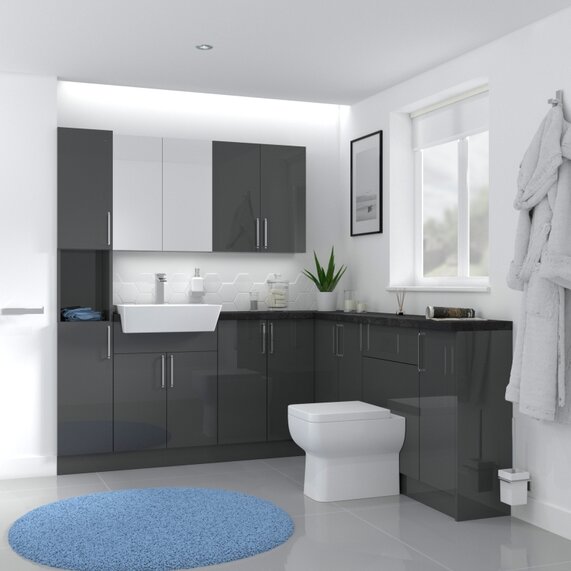 Oliver Corner Fitted Furniture in Anthracite, White or Dove Grey