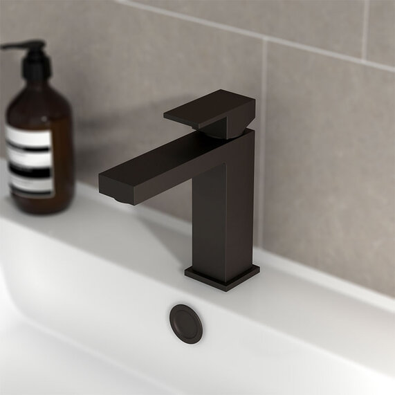 Glade Black Basin Mono Mixer Tap with Waste | RIA BRASSWARE