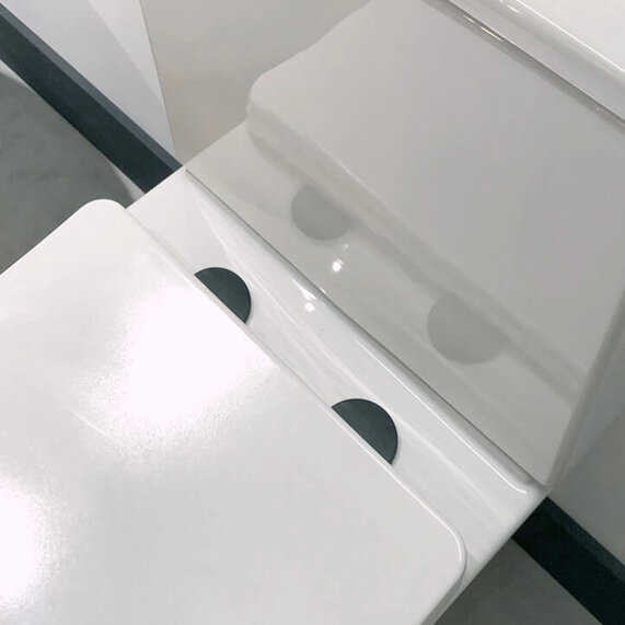 Black Toilet Seat Hinge Cover Caps