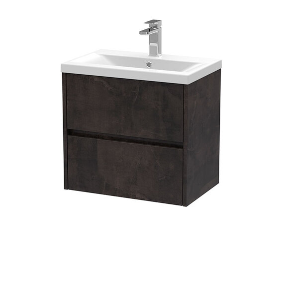 Hudson Reed Havana 600mm Metallic Slate Wall Hung Vanity Unit with Sink