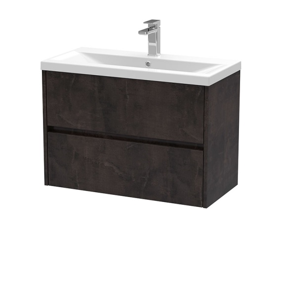 Hudson Reed Havana 800mm Metallic Slate Wall Hung Vanity Unit with Basin