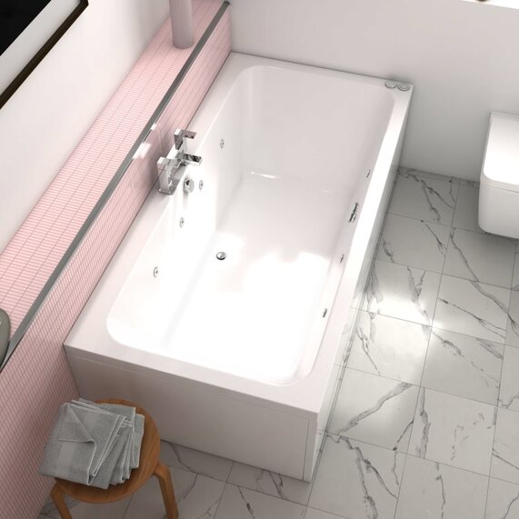 1800 x 900 - Whirlpool Bath - Double Ended Wide Bath